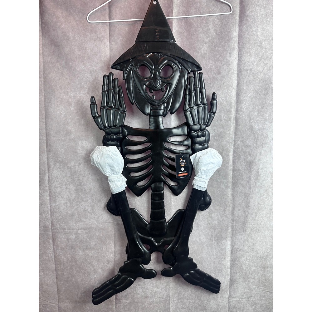 Hyde & EEK Boutique 60 Inch Black Witch Skeleton Halloween Decor Indoor Outdoor